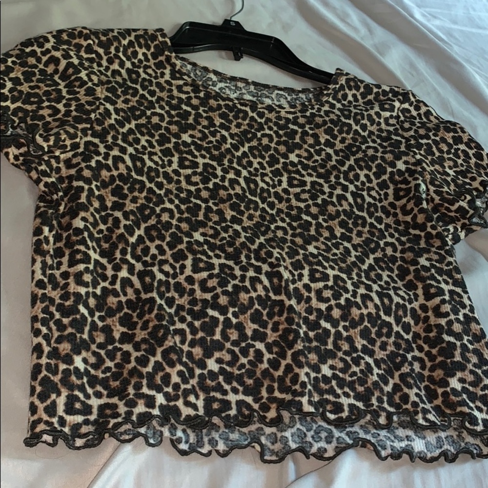 Cheetah print crop top